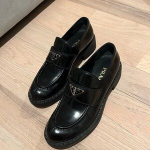 Prada Glossy Black Loafers